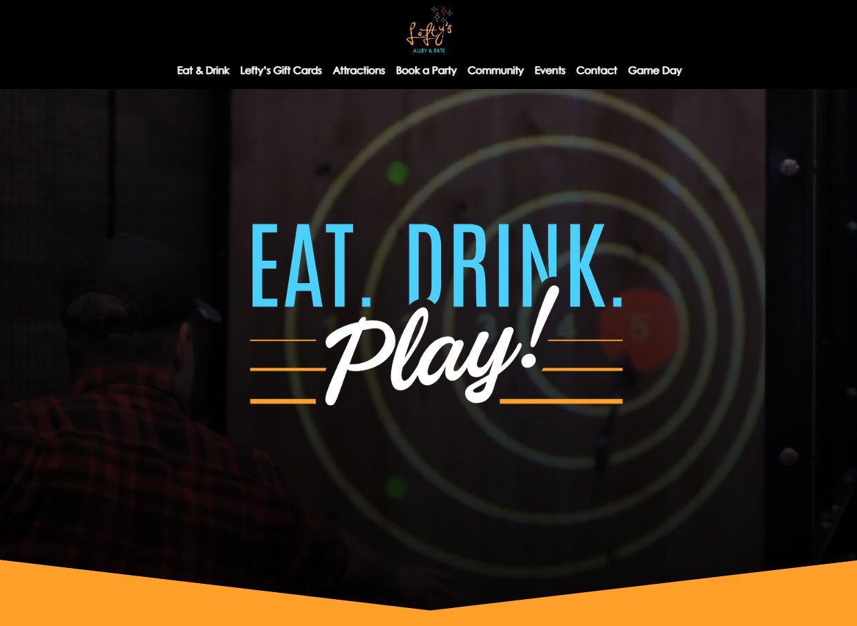 Lefty’s Alley & Eats Website Development